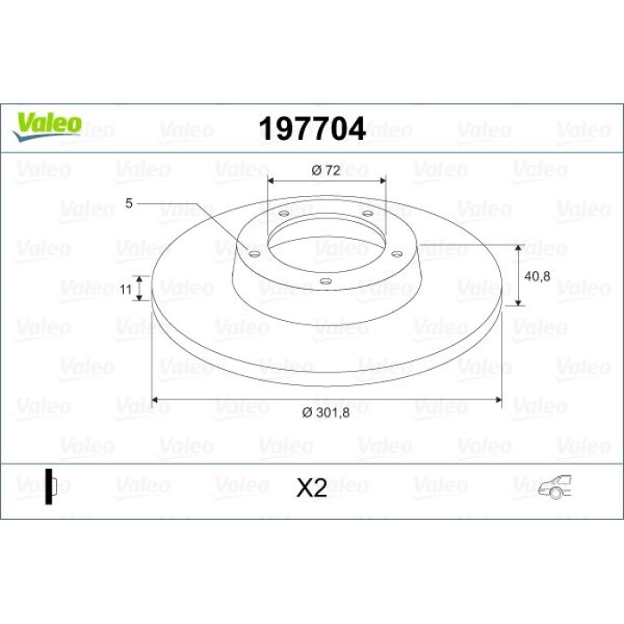 Valeo 197704 Bremsscheibe