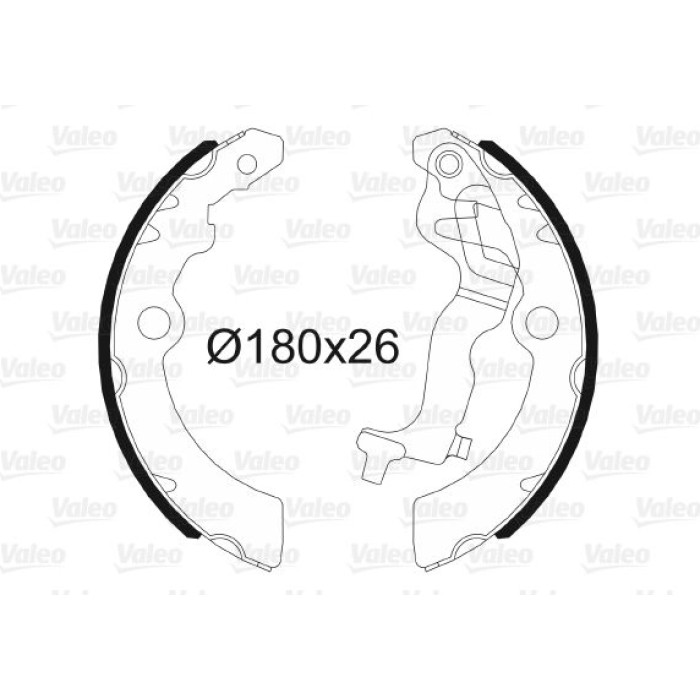 Valeo 564129 Bremsbackensatz Valeo 564129 Bremsbackensatz