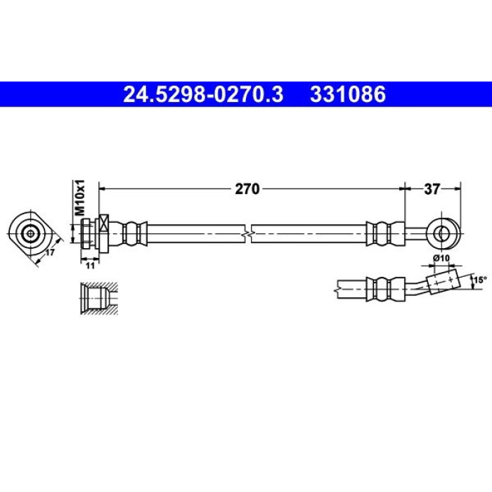ATE 24.5298-0270.3 Bremsschlauch ATE 24.5298-0270.3 Bremsschlauch