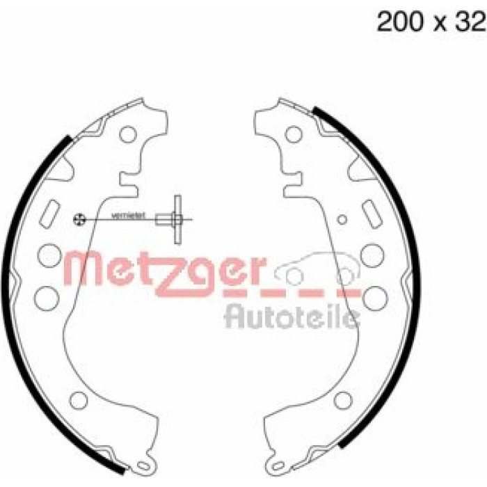 Metzger MG 723 Bremsbackensatz Metzger MG 723 Bremsbackensatz