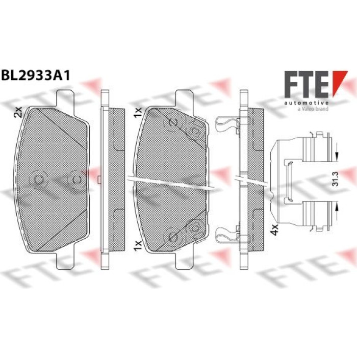 FTE 9011177 Bremsbelagsatz, Scheibenbremse FTE 9011177 Bremsbelagsatz, Scheibenbremse