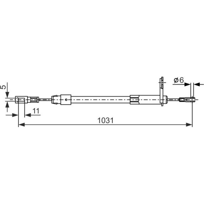 BOSCH 1 987 477 850 Seilzug, Feststellbremse