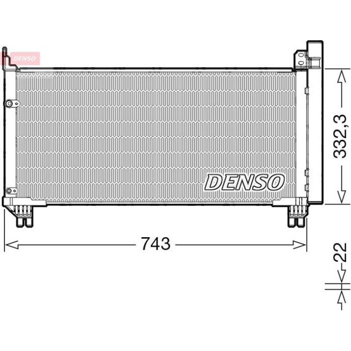 Denso DCN51014 Kondensator, Klimaanlage