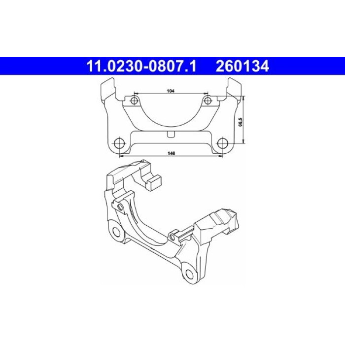 ATE 11.0230-0807.1 Halter, Bremssattel ATE 11.0230-0807.1 Halter, Bremssattel