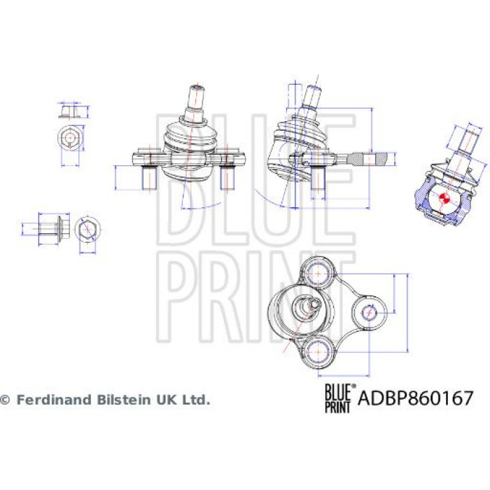 Blue Print ADBP860167 Traggelenk/Führungsgelenk