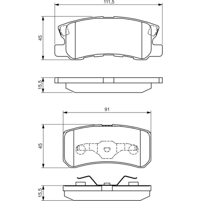 BOSCH 0 986 495 172 Bremsbelagsatz, Scheibenbremse BOSCH 0 986 495 172 Bremsbelagsatz, Scheibenbremse