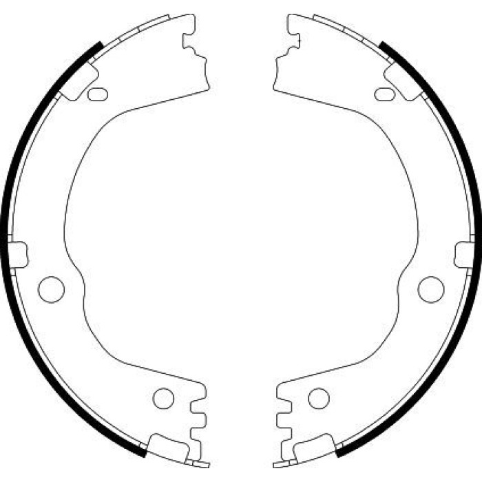 Hella 8DA 355 051-211 Bremsbackensatz, Feststellbremse Hella 8DA 355 051-211 Bremsbackensatz, Feststellbremse