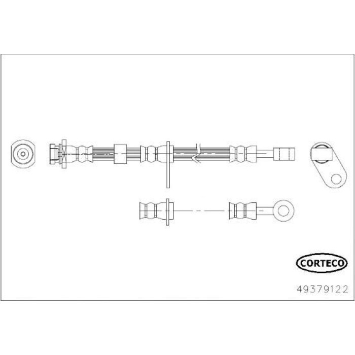 Corteco 49379122 Bremsschlauch Corteco 49379122 Bremsschlauch