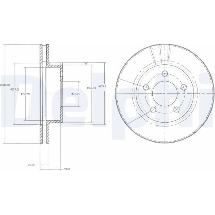Delphi BG3546 Bremsscheibe Delphi BG3546 Bremsscheibe