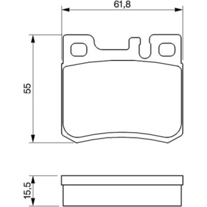BOSCH 0 986 424 358 Bremsbelagsatz, Scheibenbremse