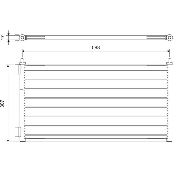 Valeo 818017 Kondensator, Klimaanlage Valeo 818017 Kondensator, Klimaanlage