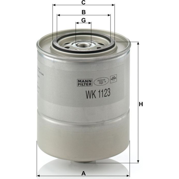 Mann-Filter WK 1123 Kraftstofffilter Mann-Filter WK 1123 Kraftstofffilter