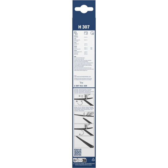 BOSCH H 307 Scheibenwischer Rear 3 397 011 429