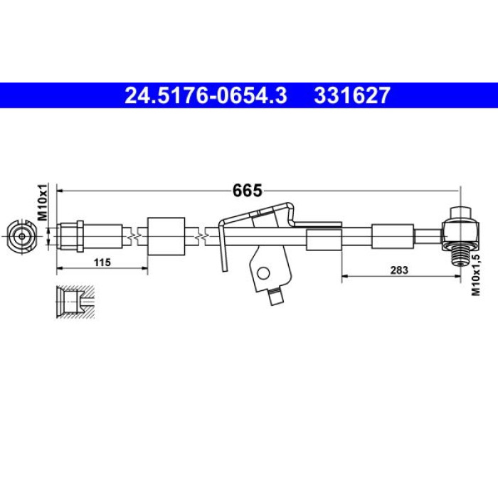 ATE 24.5176-0654.3 Bremsschlauch ATE 24.5176-0654.3 Bremsschlauch