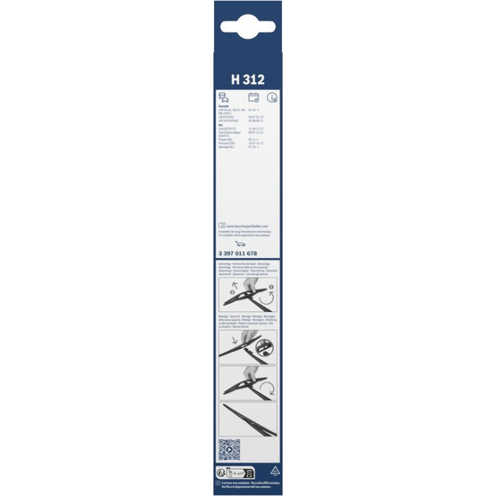 BOSCH H 312 Scheibenwischer Rear 3 397 011 678