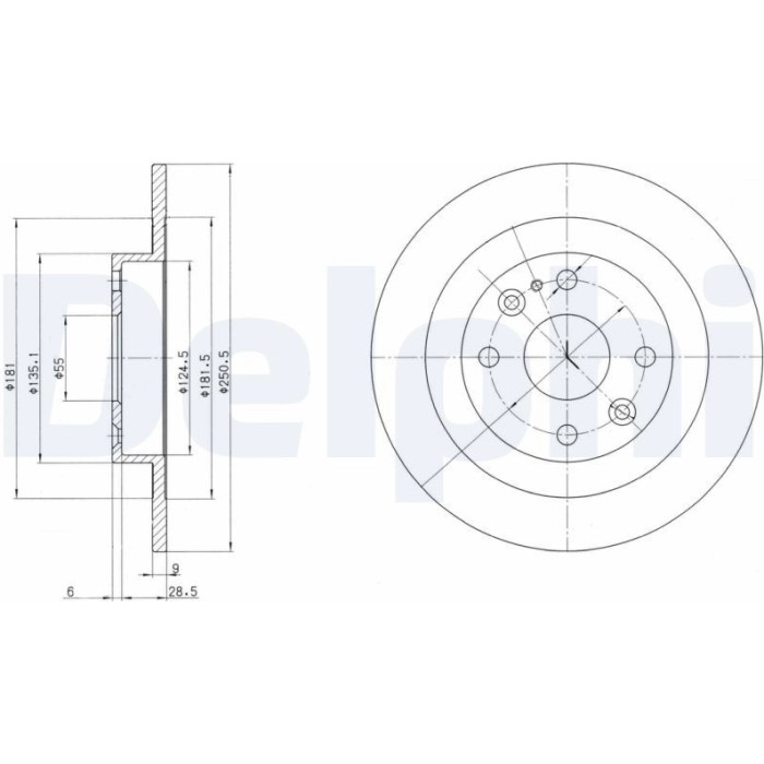 Delphi BG2805C Bremsscheibe Delphi BG2805C Bremsscheibe