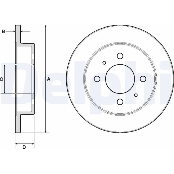 Delphi BG3112 Bremsscheibe