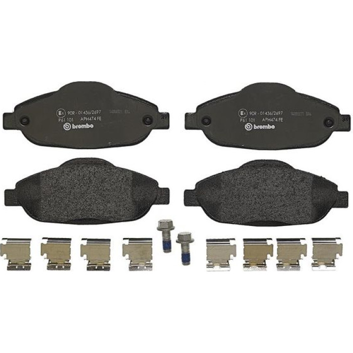 Brembo P 61 101 Bremsbelagsatz, Scheibenbremse PRIME LINE