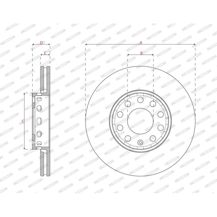 Ferodo DDF1706C Bremsscheibe PREMIER Coat+ disc