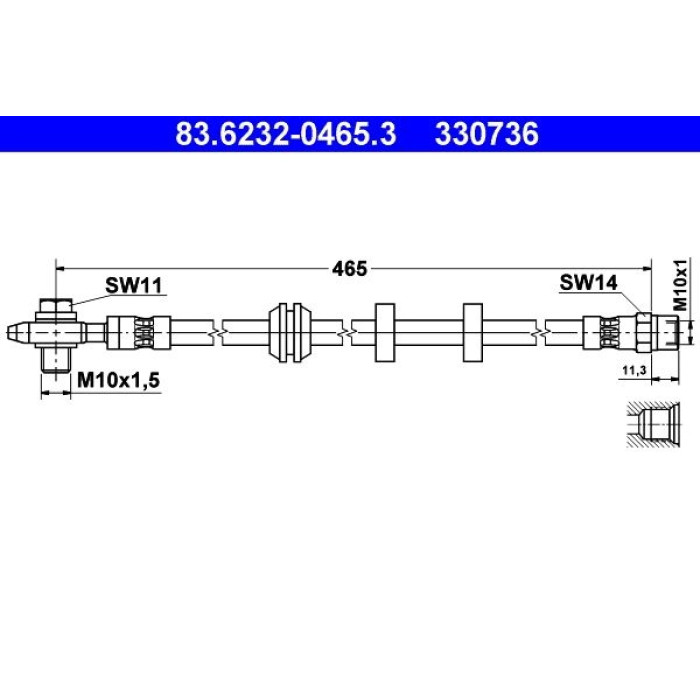 ATE 83.6232-0465.3 Bremsschlauch