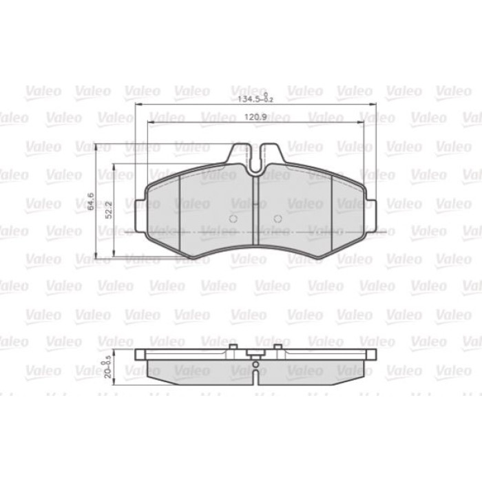 Valeo 872022 Bremsbelagsatz, Scheibenbremse OPTIPACK for LCV Valeo 872022 Bremsbelagsatz, Scheibenbremse OPTIPACK for LCV