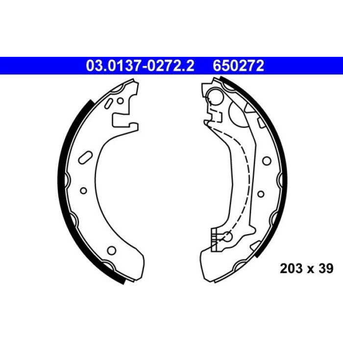 ATE 03.0137-0272.2 Bremsbackensatz ATE 03.0137-0272.2 Bremsbackensatz