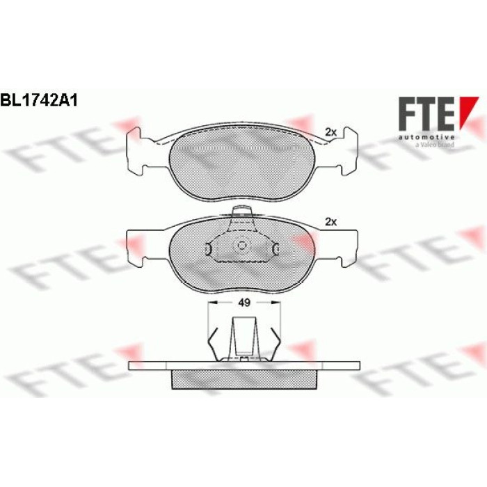 FTE 9010326 Bremsbelagsatz, Scheibenbremse FTE 9010326 Bremsbelagsatz, Scheibenbremse