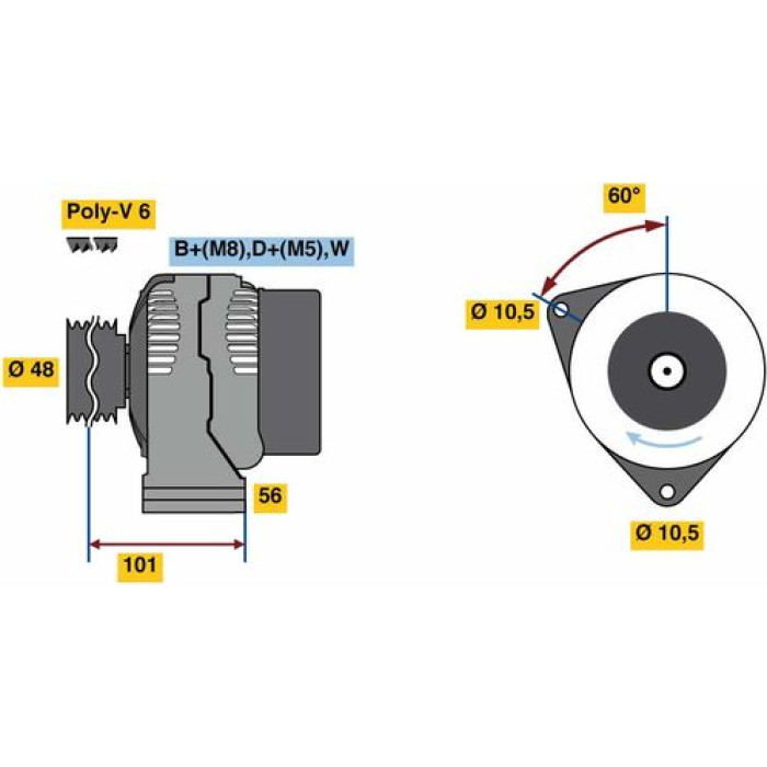 BOSCH 0 124 515 190 Generator BOSCH 0 124 515 190 Generator