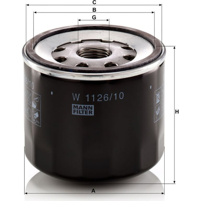 Mann-Filter W 1126/10 Ölfilter Mann-Filter W 1126/10 Ölfilter