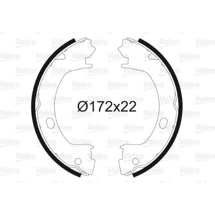 Valeo 564017 Bremsbackensatz, Feststellbremse Valeo 564017 Bremsbackensatz, Feststellbremse