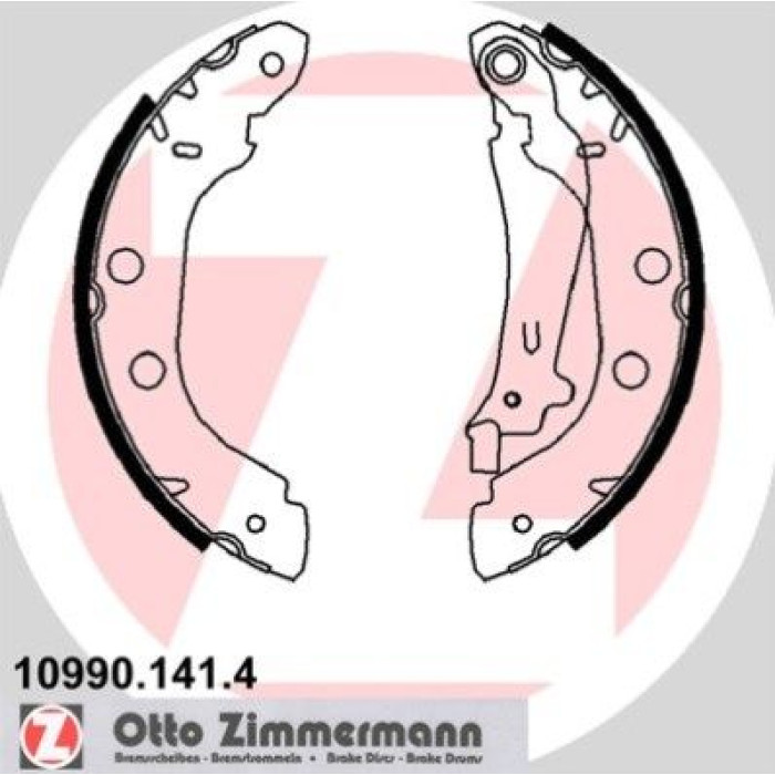 Zimmermann 10990.141.4 Bremsbackensatz