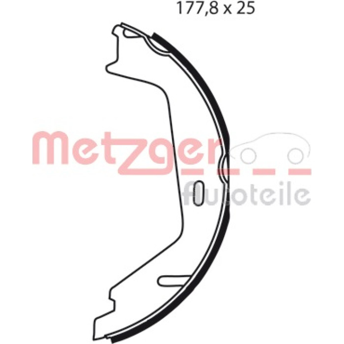 Metzger MG 238 Bremsbackensatz, Feststellbremse Metzger MG 238 Bremsbackensatz, Feststellbremse