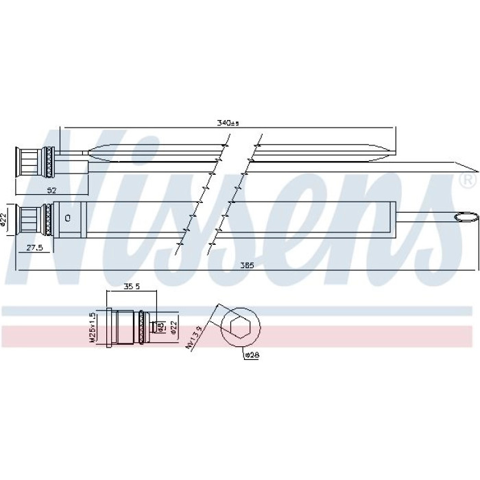 Nissens 95465 Trockner, Klimaanlage FIRST FIT