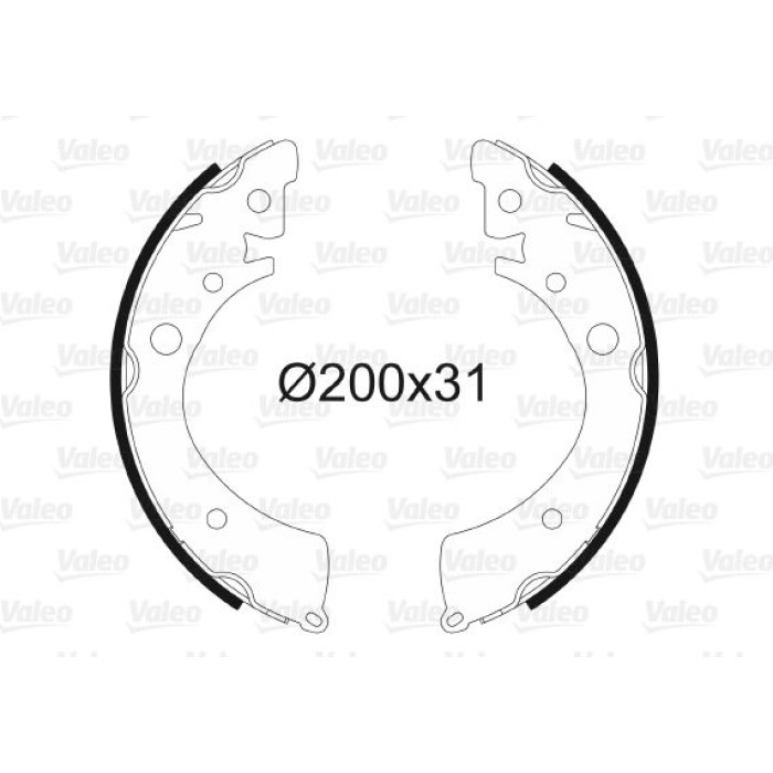 Valeo 562543 Bremsbackensatz Valeo 562543 Bremsbackensatz