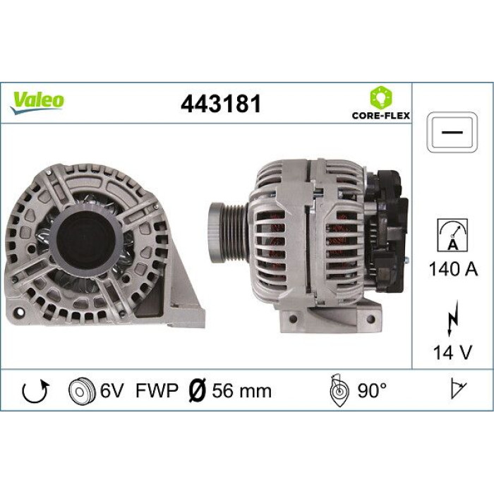 Valeo 443181 Generator CORE-FLEX Valeo 443181 Generator CORE-FLEX