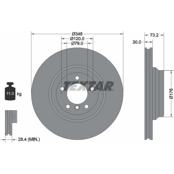 Textar 92155303 Bremsscheibe PRO Textar 92155303 Bremsscheibe PRO