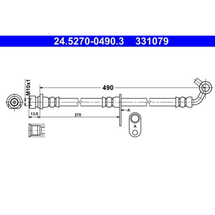 ATE 24.5270-0490.3 Bremsschlauch ATE 24.5270-0490.3 Bremsschlauch