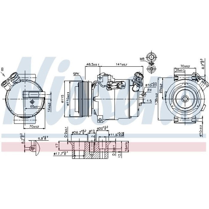 Nissens 89592 Kompressor, Klimaanlage FIRST FIT