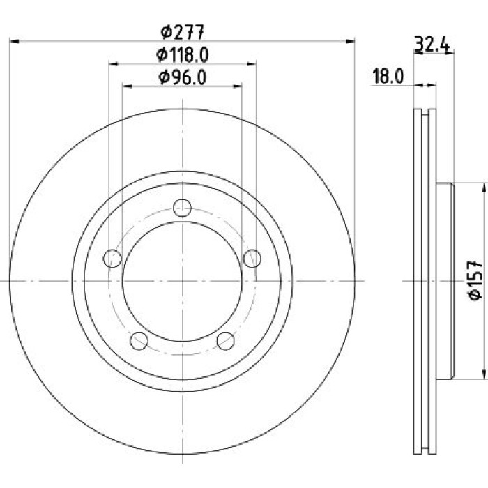 Hella 8DD 355 108-681 Bremsscheibe