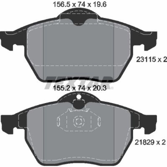 Textar 2311502 Bremsbelagsatz, Scheibenbremse Q+ Textar 2311502 Bremsbelagsatz, Scheibenbremse Q+