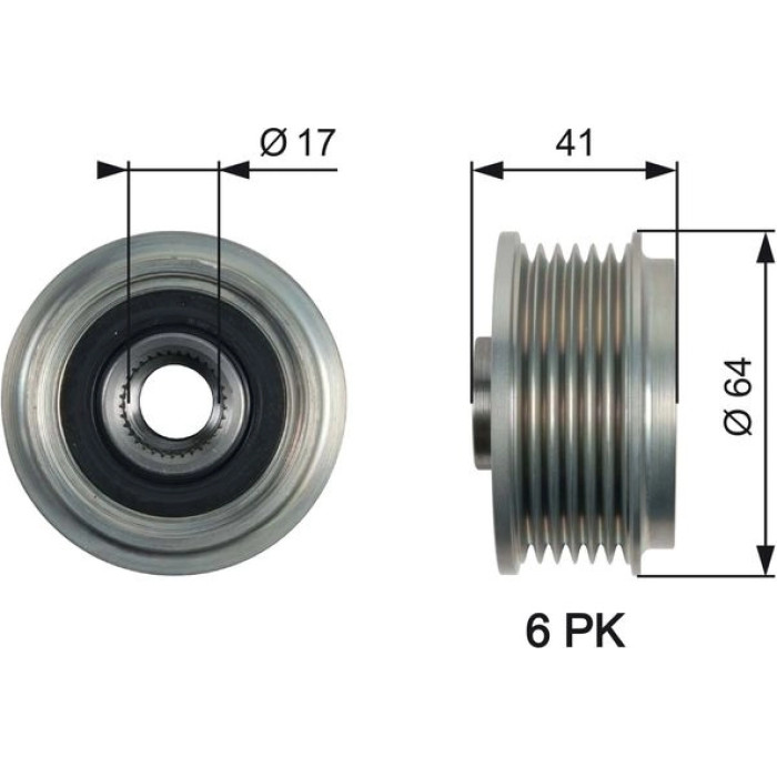 Gates OAP7161 Generatorfreilauf DriveAlign™