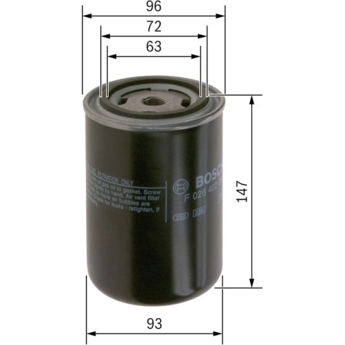 BOSCH F 026 402 087 Kraftstofffilter BOSCH F 026 402 087 Kraftstofffilter