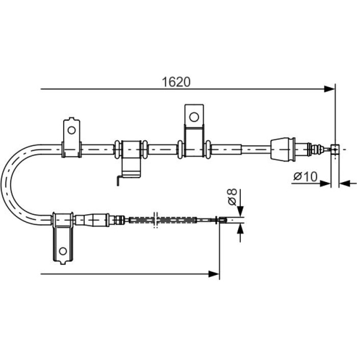 BOSCH 1 987 482 071 Seilzug, Feststellbremse BOSCH 1 987 482 071 Seilzug, Feststellbremse