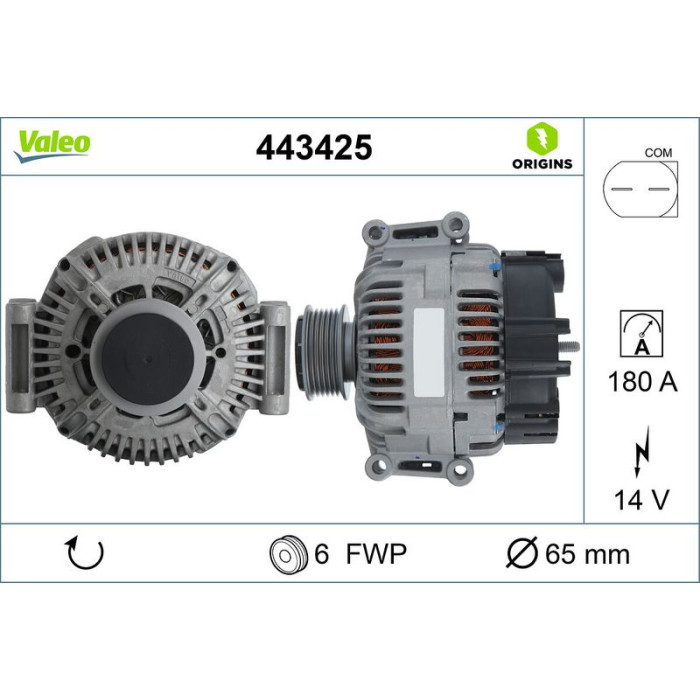 Valeo 443425 Generator ORIGINS Valeo 443425 Generator ORIGINS