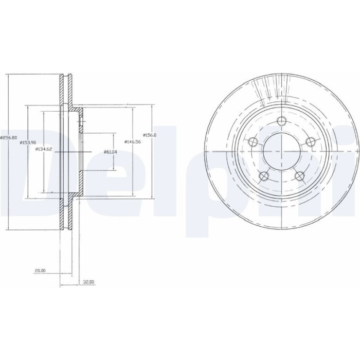Delphi BG3594 Bremsscheibe Delphi BG3594 Bremsscheibe