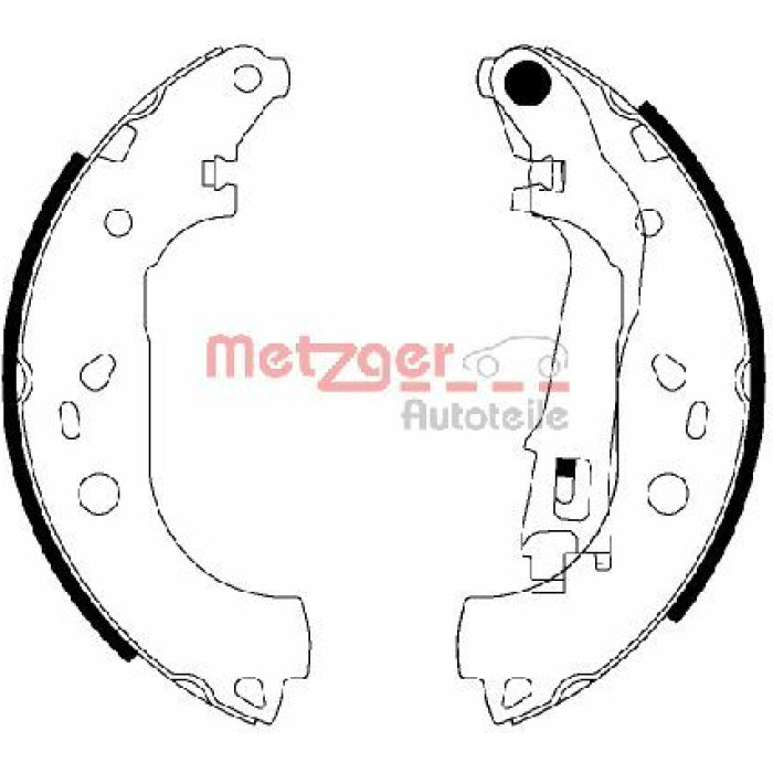 Metzger MG 210 Bremsbackensatz Metzger MG 210 Bremsbackensatz
