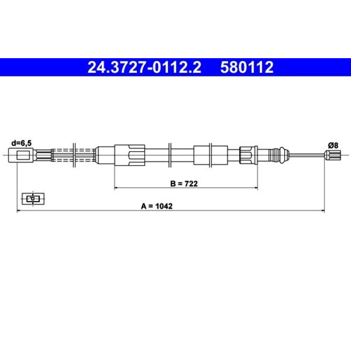 ATE 24.3727-0112.2 Seilzug, Feststellbremse