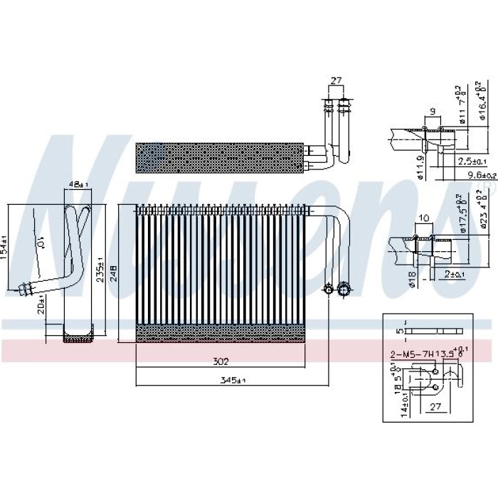 Nissens 92327 Verdampfer, Klimaanlage Nissens 92327 Verdampfer, Klimaanlage
