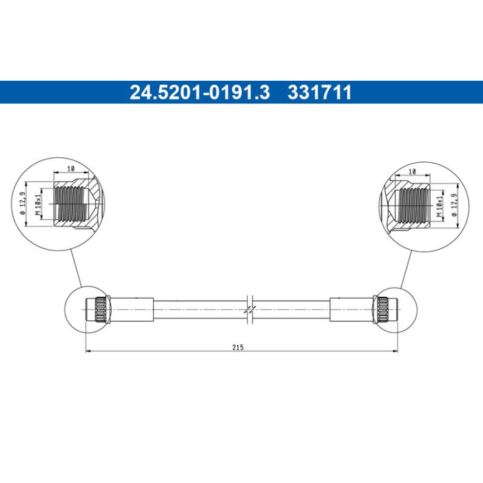 ATE 24.5201-0191.3 Bremsschlauch