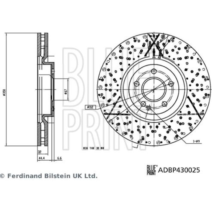 Blue Print ADBP430025 Bremsscheibe